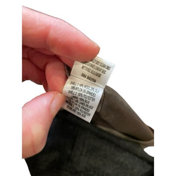 Vera Wang Lavender Label Women 4 Wool Silk Cap Sleeve Cocktail Dress Grey Black - Picture 9 of 13